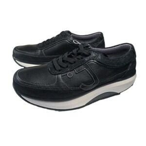 Joya ID Casual W Zebra Black Leather Orthopedic Shoes Sneakers Women's US 8.5